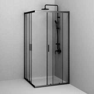 Душевой уголок Am.Pm Gem W90G-403-100100-BT 100x100 см без поддона чёрный матовый